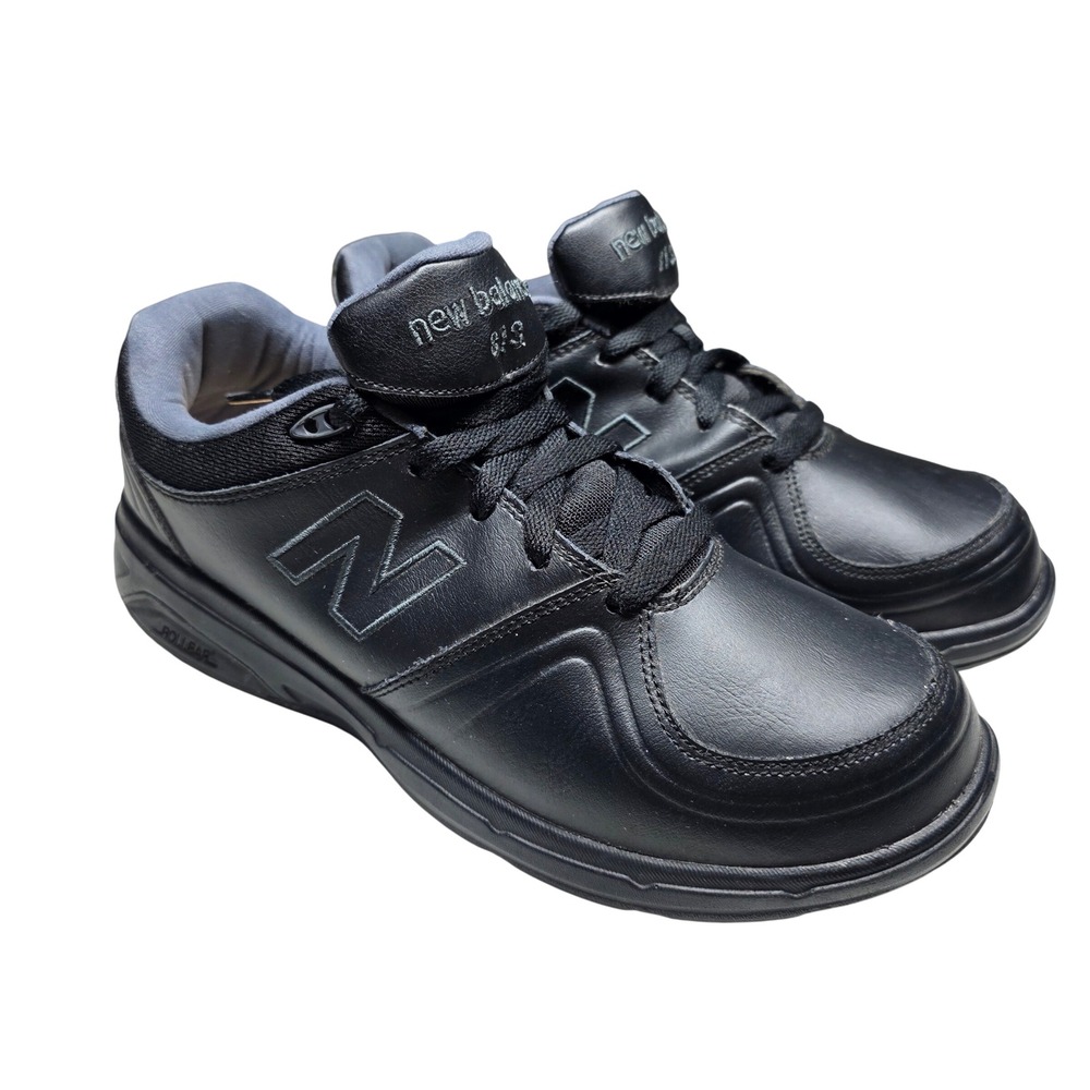 New Balance 813 Womens 9.5 D Black Leather Walking Shoes WW813BK ROLLBAR